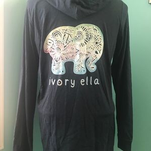 Ivory Ella Tshirt Hoodie Elephant design